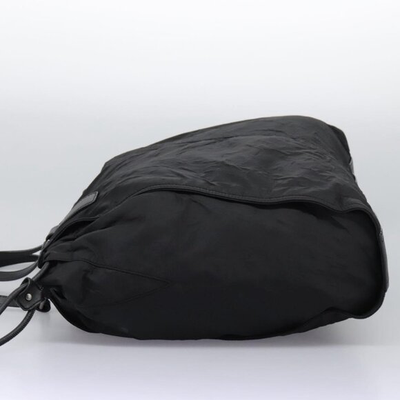 BURBERRY Nova Check Tote Bag Nylon Black Silver Auth ep7664 - Picture 4 of 16